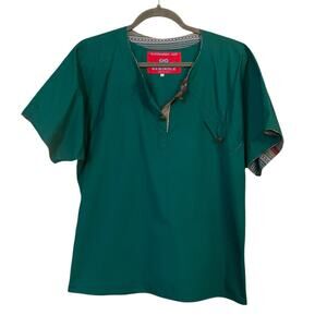 Seminole Alessandra Alpi Short Sleeve Top Metal Buttons Sz 42 Made in Italy M